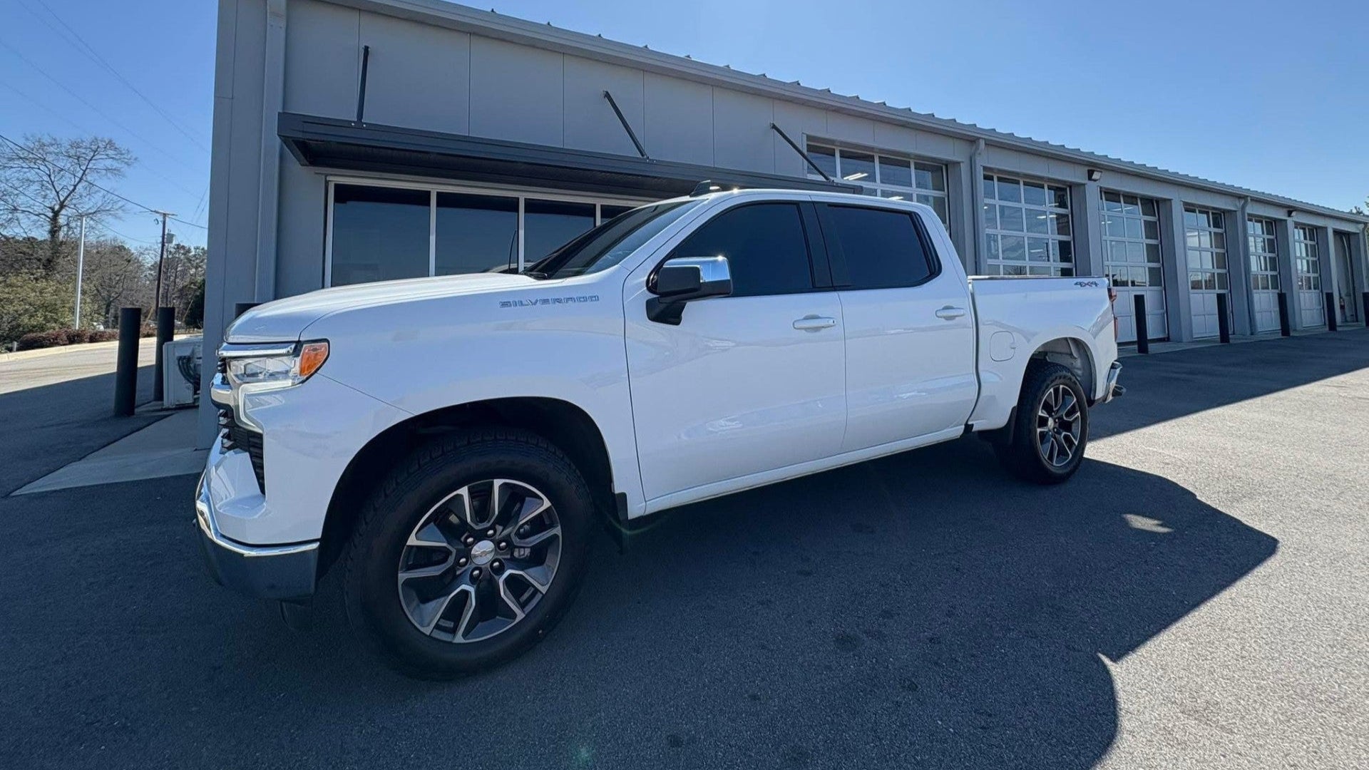 Chevy Silverado with freshly installed carbon window tint by Tint Werkz in Gainesville FL