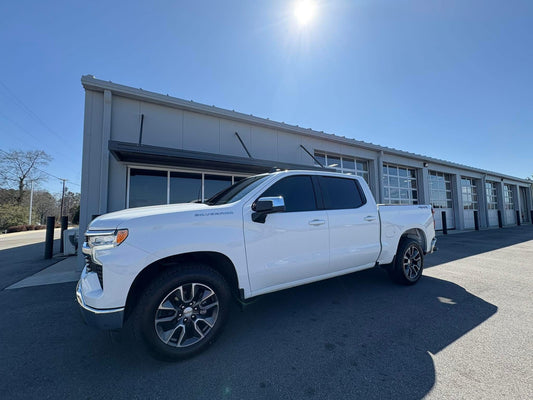 Chevy Silverado with high-quality window tint applied by Tint Werkz using premium carbon film